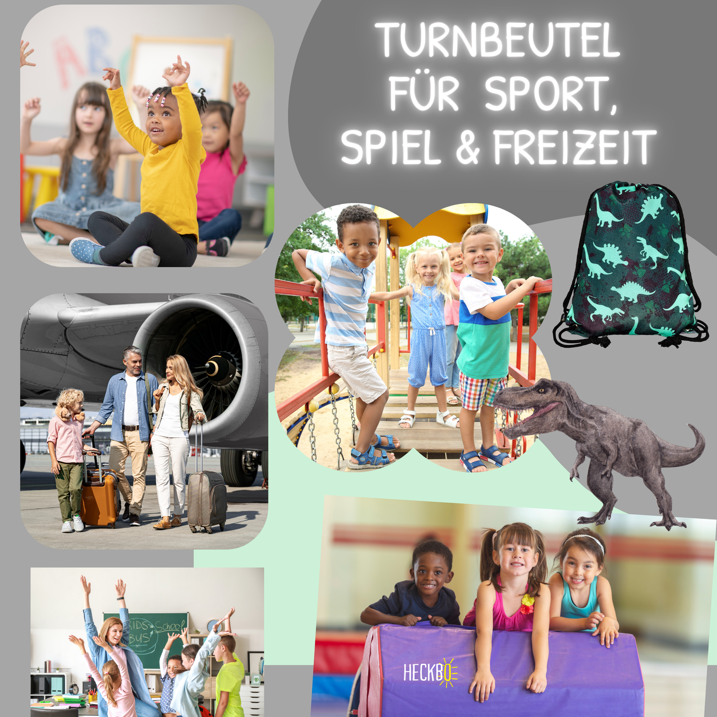 Kinder Turnbeutel Dinosaurier