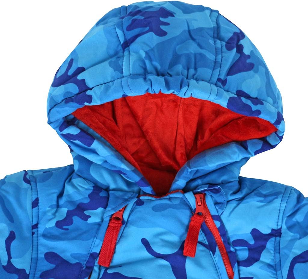 Baby Winter Overall Mit Kapuze Schneeanzüge mit Handschuhen und Füßlinge Mädchen Jungen Warm Kleidungsset