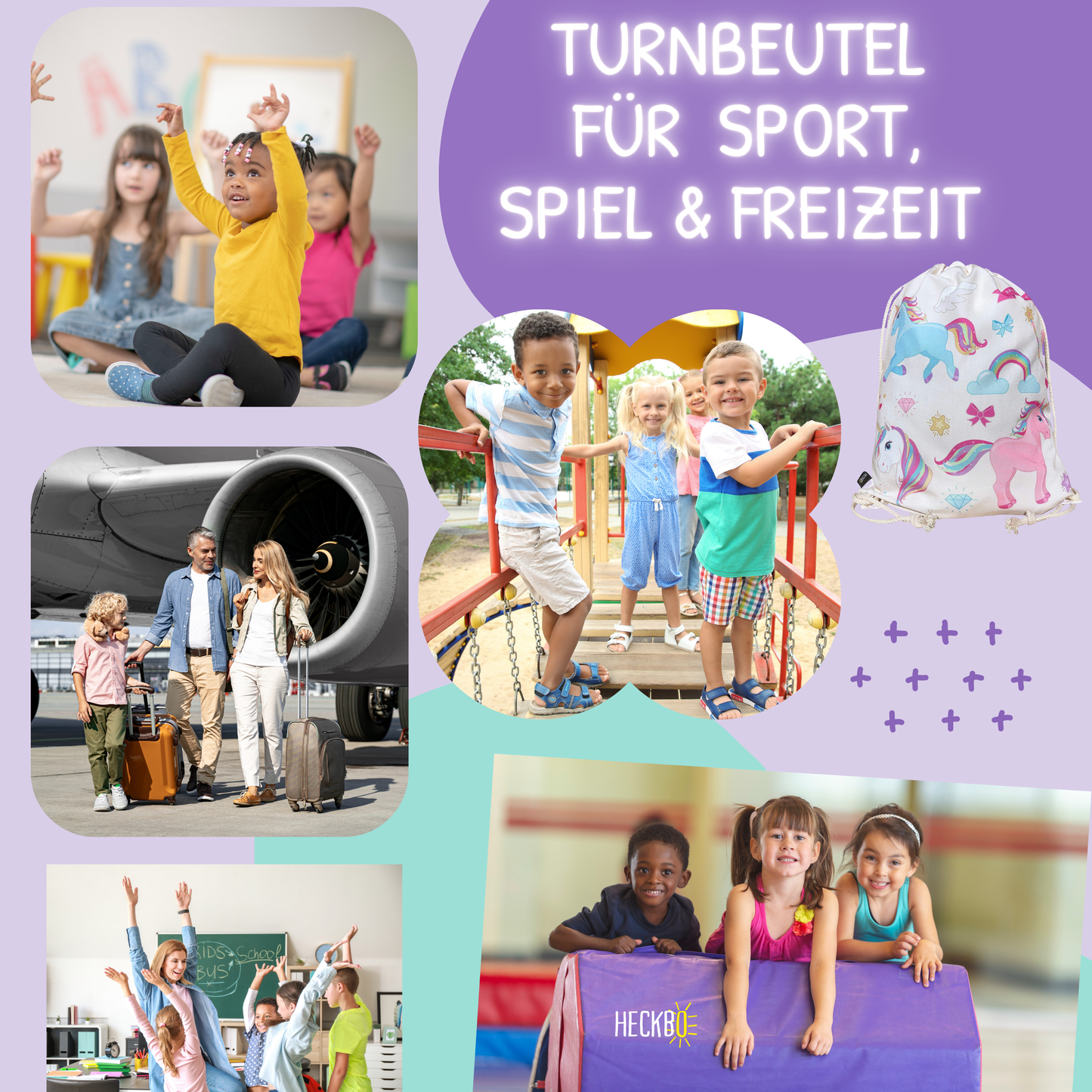 Kinder Turnbeutel Einhorn