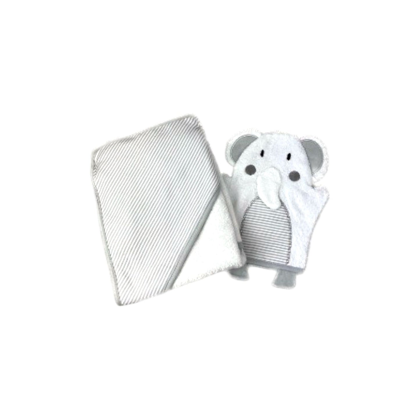 2er Pack Baby Badeset » Kinder Kapuzen Badetuch & Waschhandschuh Frottee » reine Baumwolle » Wasch Handschuh & Handtuch