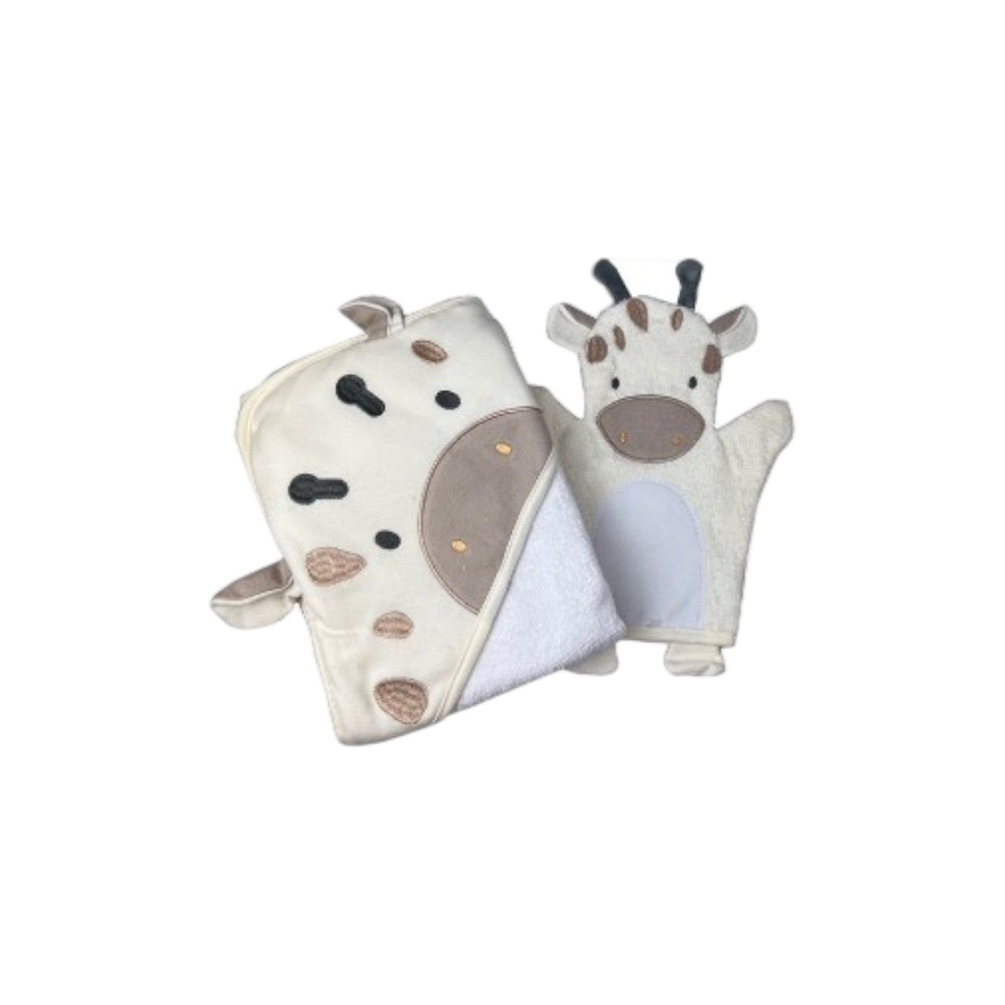 2er Pack Baby Badeset » Kinder Kapuzen Badetuch & Waschhandschuh Frottee » reine Baumwolle » Wasch Handschuh & Handtuch