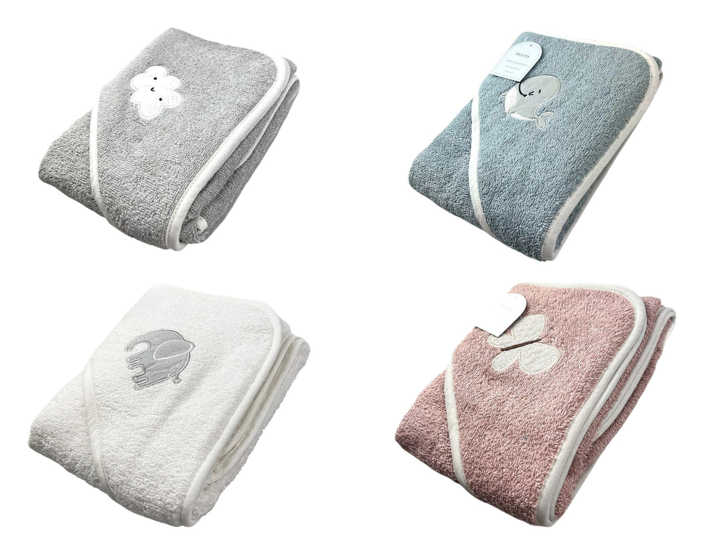 Baby Kapuzenbadetuch » Badetuch 75 x 75 cm » Kleinkind Bade Handtuch mit Kapuze » 100% reine Baumwolle